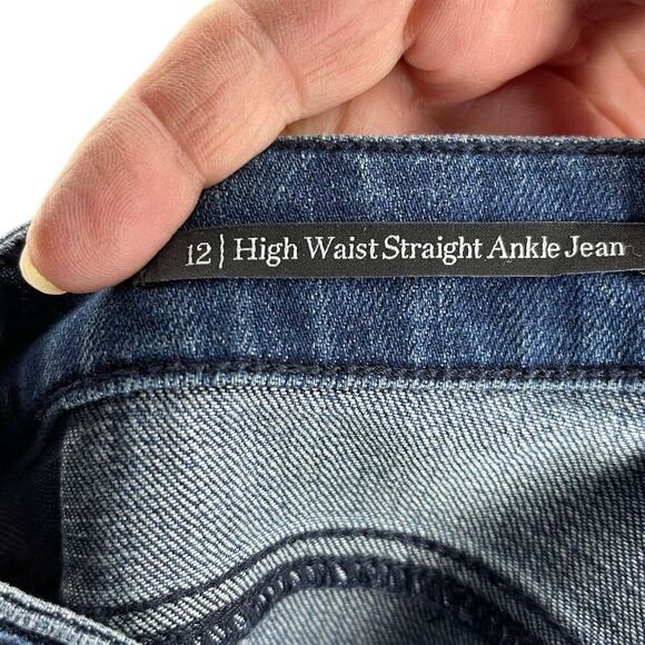 Talbots Women's High Waist Straight Ankle Jeans Blue Size 12 Classic Fit - Picture 4 of 6